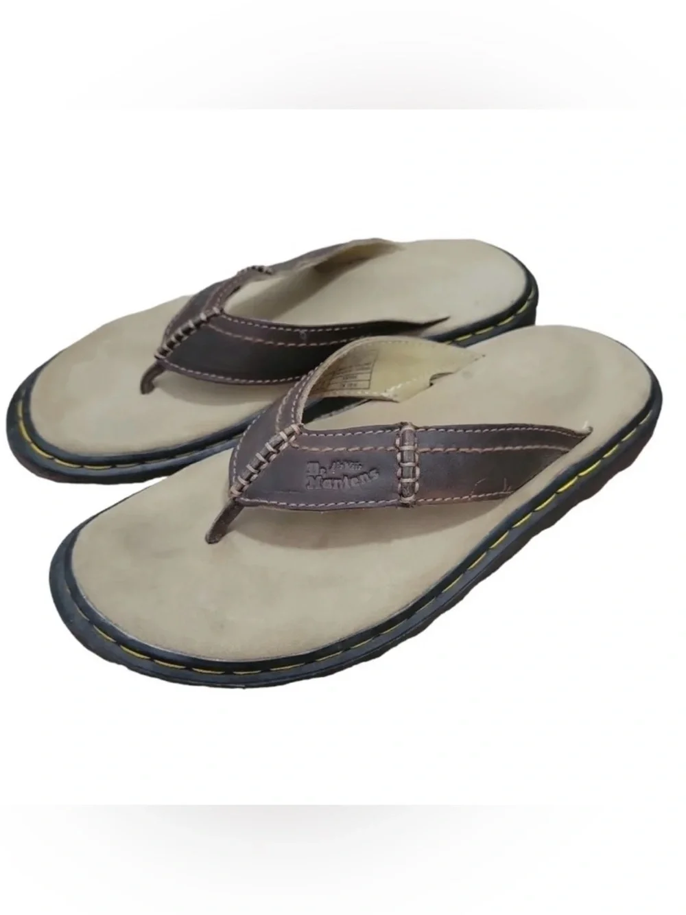 Dr. Martens Airwave Brown Leather Flip Flops Men’s Size 9 New